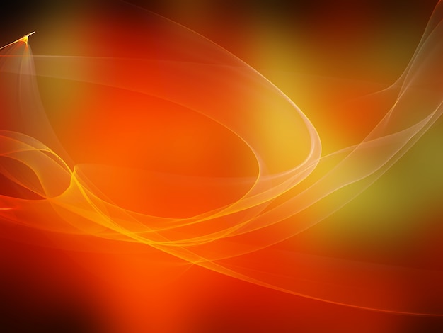 Fondo naranja abstracto con ondas