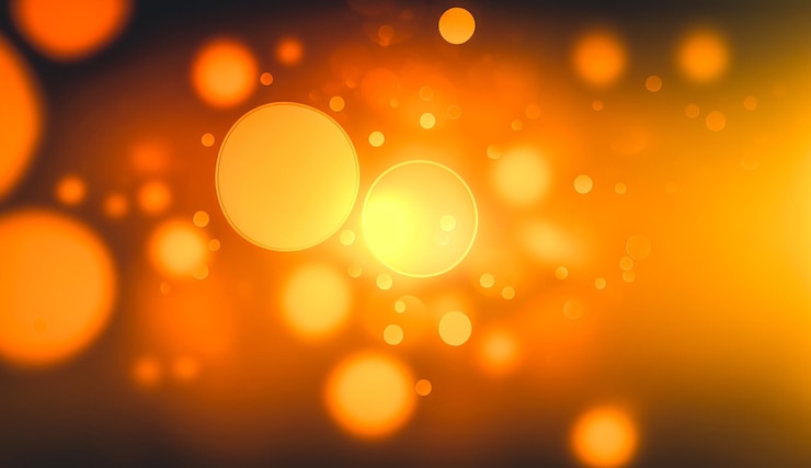 Foto gratuito fondo naranja borroso abstracto con ia generativa bokeh