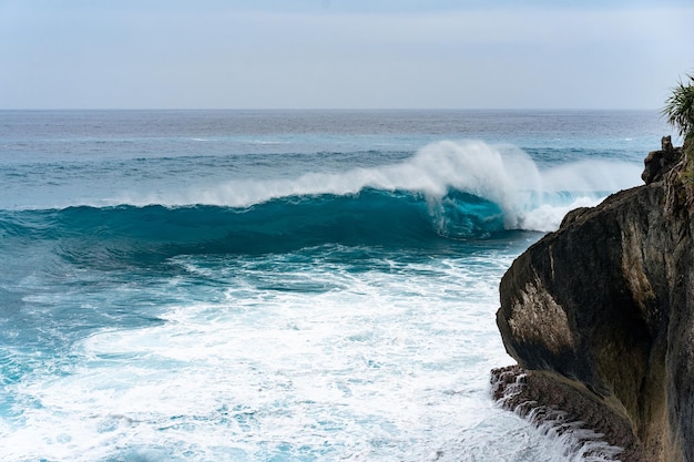 Foto gratuita fondo natural, olas en el océano.