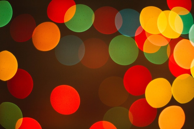 Fondo de navidad con círculos coloridos