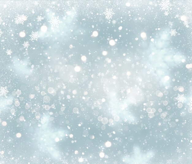 Fondo de navidad con diseño de copos de nieve cayendo