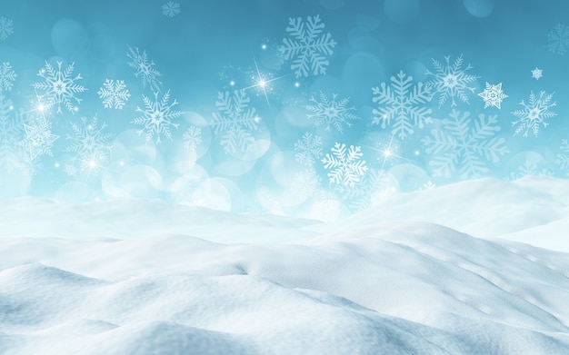 Fondo de navidad con nieve