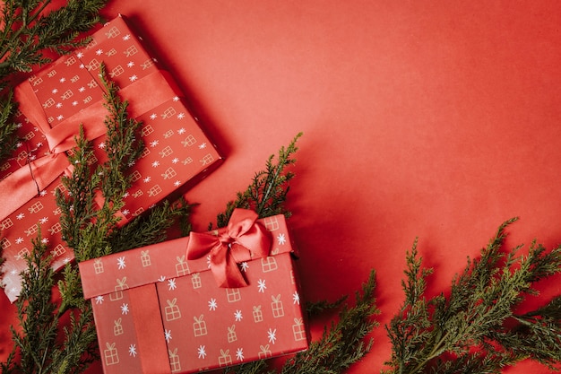 Fondo de navidad con regalos