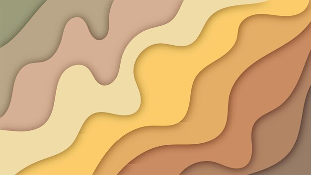 Fondo de onda de forma cortada en papel abstracto