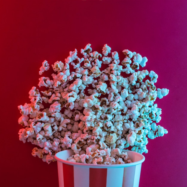 Fondo de palomitas para concepto de cine