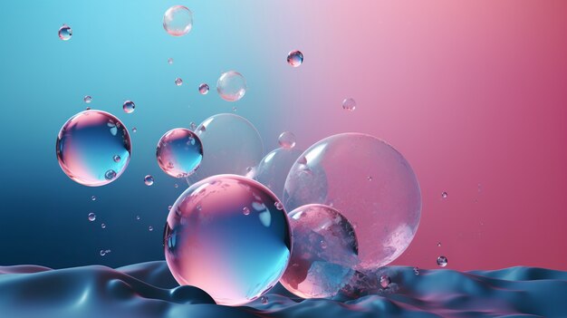 Fondo de pantalla de burbujas brillantes