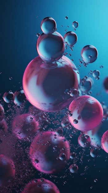 Foto gratuita fondo de pantalla de burbujas brillantes