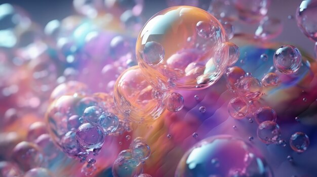 Fondo de pantalla de burbujas brillantes