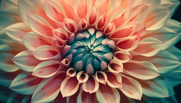 Fondo de pantalla de flor de dalia rosa con patrón floral abstracto generado por IA