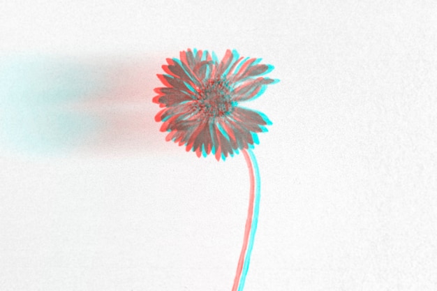 Fondo de pantalla de flores anaglifo 3D
