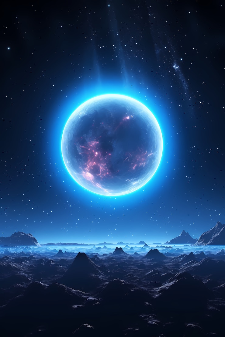Foto gratuito fondo de pantalla de luna de arte digital