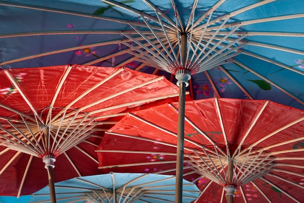 Foto gratuita fondo con paraguas tradicional japonés wagasa