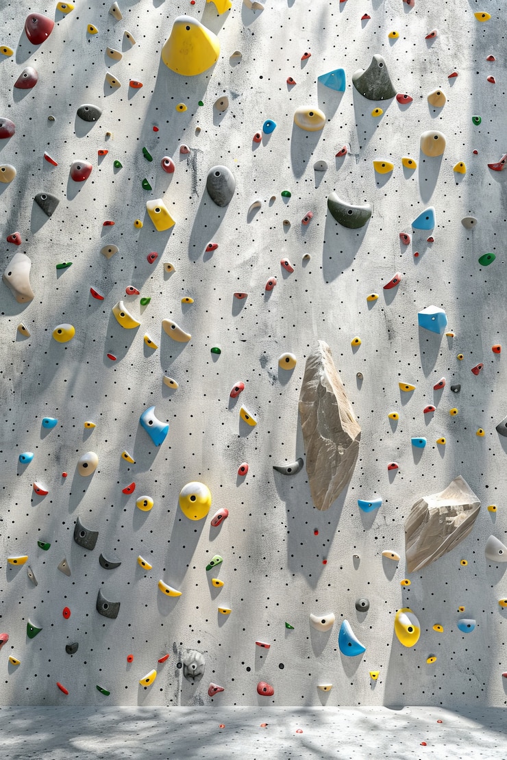 Foto gratuito fondo de la pared de bouldering para la práctica de la escalada en roca