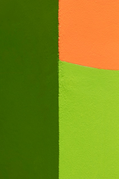 Fondo de pared verde y naranja