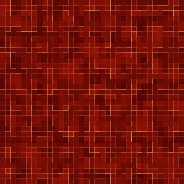 Fondo de patrón de composición de mosaico de azulejos coloridos de vidrio cerámico rojo.