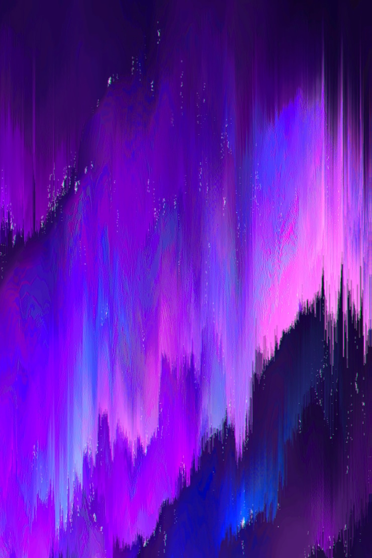 Fondo pixelado con tonos púrpura y azul