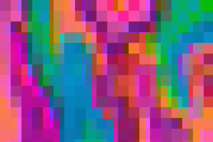 Foto gratuito fondo de píxeles abstractos y coloridos