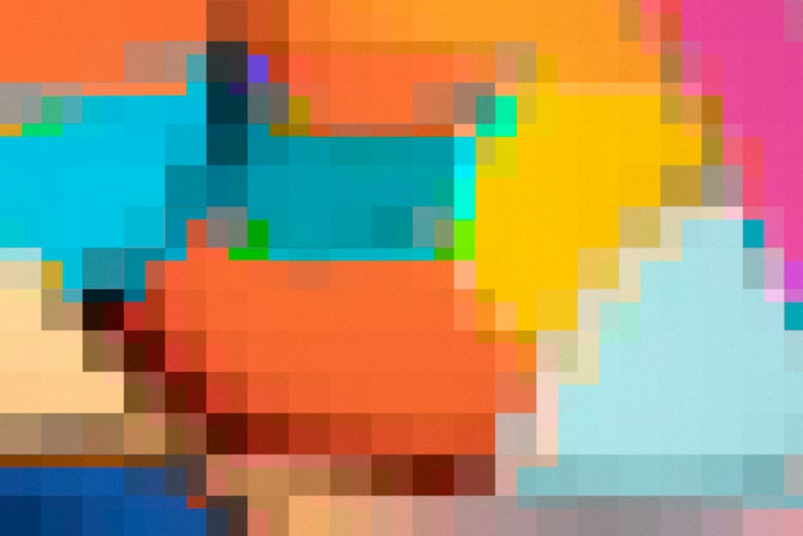 Foto gratuito fondo de píxeles abstractos y coloridos
