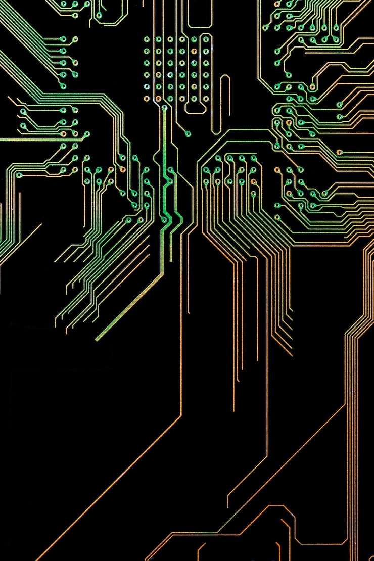 Foto gratuito fondo con una placa de circuitos impresos el concepto de las tecnologías modernas