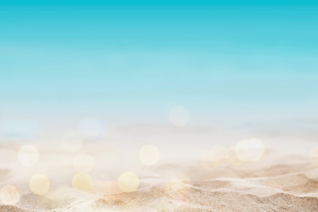 Fondo de playa de verano tomado en estilo bokeh