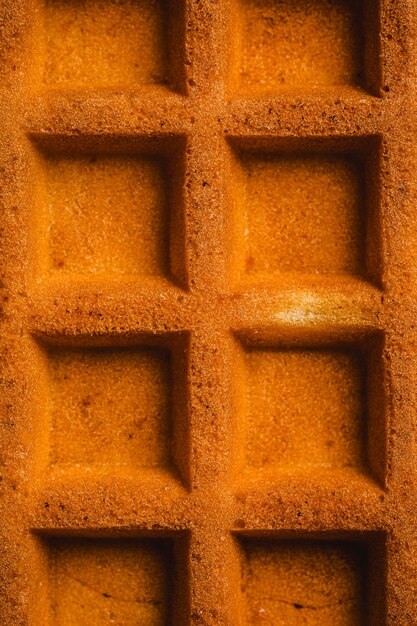 Fondo de primer plano de waffle de vista superior