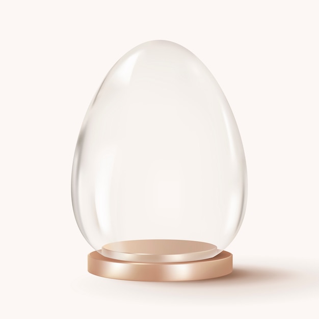 Fondo de producto de huevo de Pascua en vidrio 3D