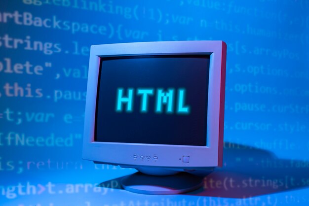 Fondo de programación con texto html