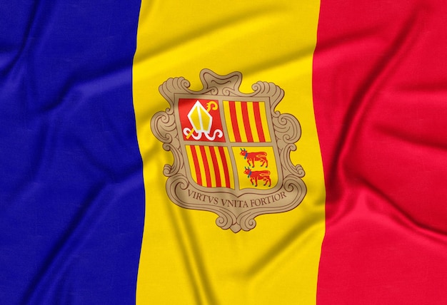 Fondo realista de la bandera de Andorra