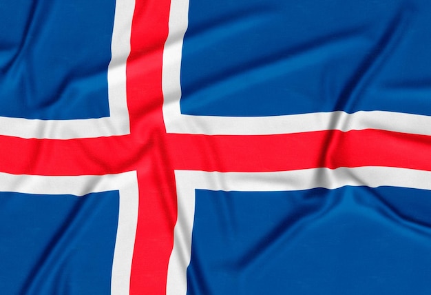 Fondo realista de la bandera de Islandia