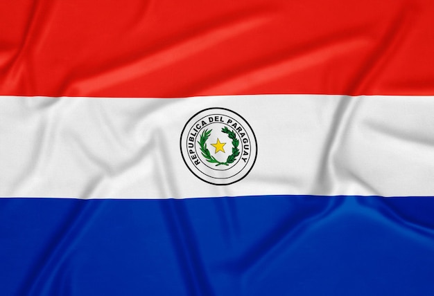 Foto gratuita fondo realista de la bandera de paraguay