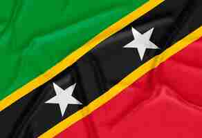 Foto gratuita fondo realista de la bandera de saint kitts y nevis