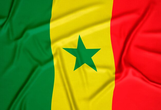 Fondo realista de la bandera de Senegal