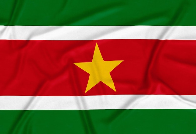 Fondo realista de la bandera de Surinam