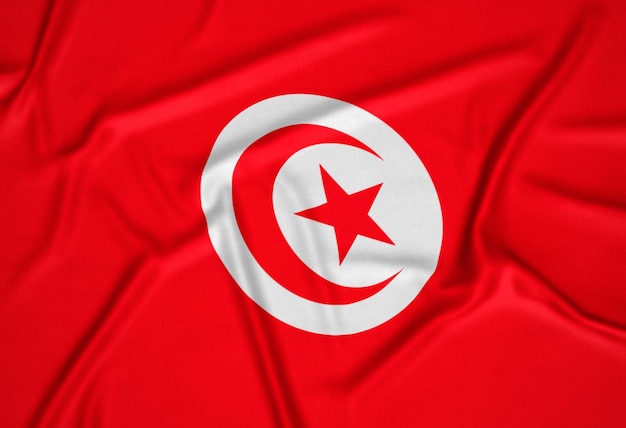 Fondo realista de la bandera de Túnez