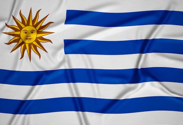 Foto gratuita fondo realista de la bandera de uruguay