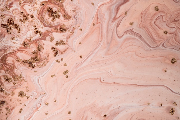 Fondo de remolino de mármol de oro rosa Arte experimental de textura fluida femenina de bricolaje