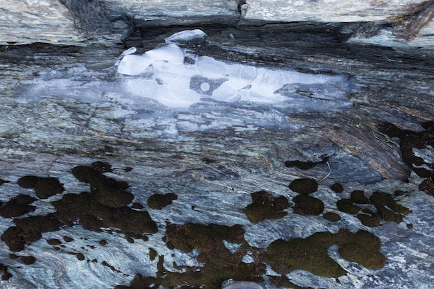 Fondo de roca y hielo