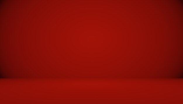 Fondo rojo abstracto Diseño de diseño de San Valentín de Navidad, estudio, sala, plantilla web, Informe comercial con color degradado de círculo suave.