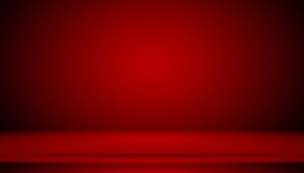 Fondo rojo abstracto Diseño de diseño de San Valentín de Navidad, estudio, sala, plantilla web, Informe comercial con color degradado de círculo suave.