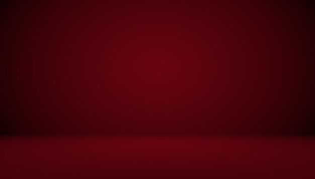 Fondo rojo abstracto Diseño de diseño de San Valentín de Navidad, estudio, sala, plantilla web, Informe comercial con color degradado de círculo suave.
