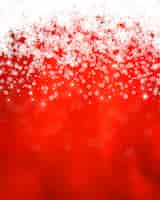 Foto gratuita fondo rojo con copos de nieve para navidad