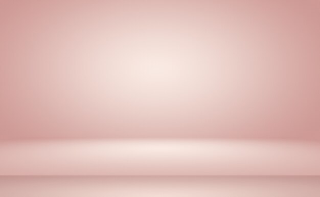 Fondo de sala de estudio rosa claro liso vacío abstracto, uso como montaje para exhibición de productos, banner, plantilla.