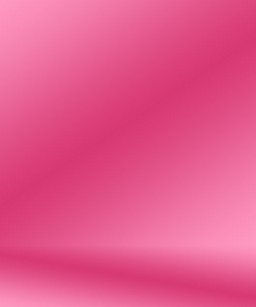 Foto gratuita fondo de sala de estudio rosa claro liso vacío abstracto, uso como montaje para exhibición de productos, banner, plantilla.