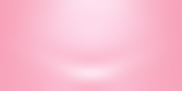 Fondo de sala de estudio rosa claro liso vacío abstracto, uso como montaje para exhibición de productos, banner, plantilla.