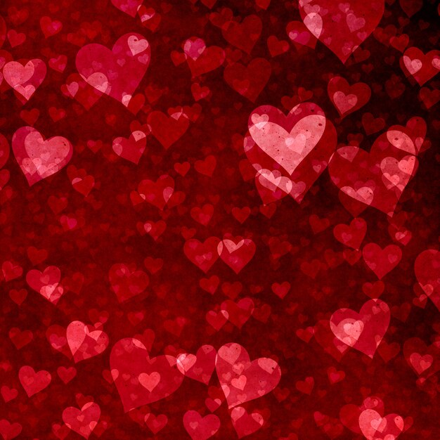 Fondo de San Valentín con diseño de corazones