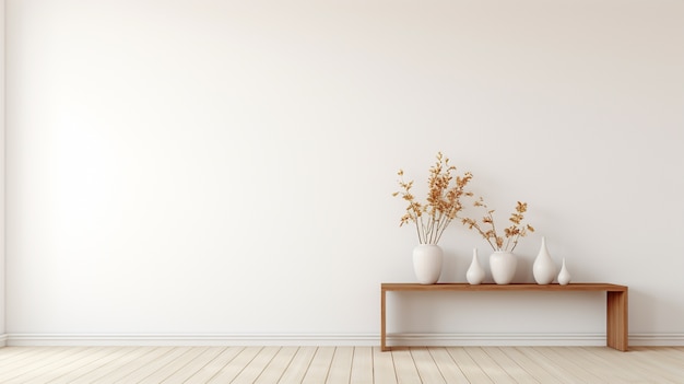 Foto gratuita fondo con simples paredes blancas y plantas
