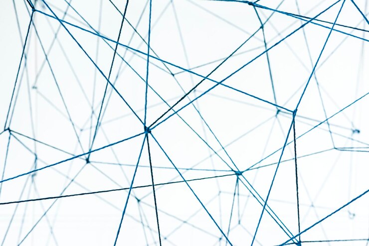 Foto gratuito fondo de tecnología abstracta, puntos de conexión, diseño de red digital