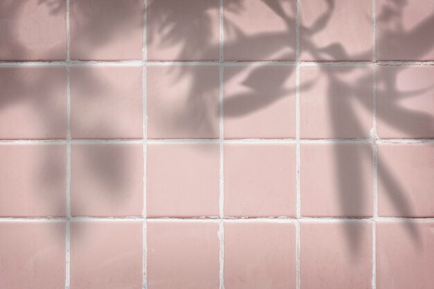 Fondo de textura de azulejos de color rosa pastel