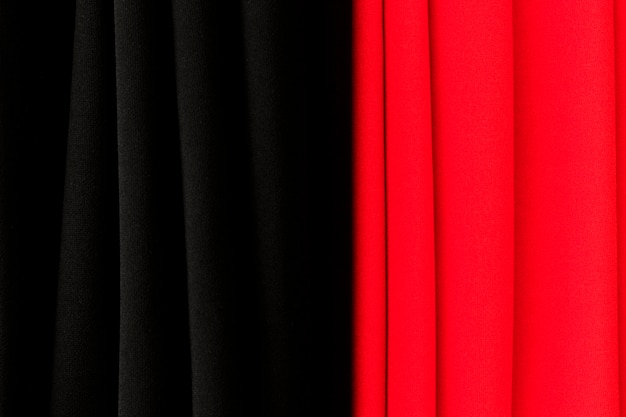 Fondo de textura de cortina roja y negra