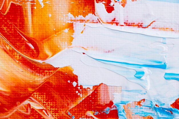 Fondo de textura de mancha de pintura en arte creativo de estilo abstracto naranja